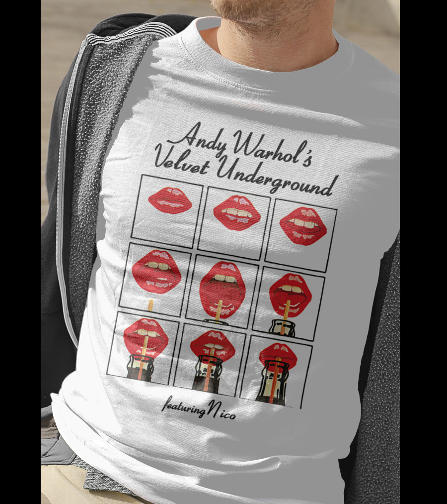 Andy Warhol's Velvet Underground Featuring Nico Lip Art Collage T-Shirt
