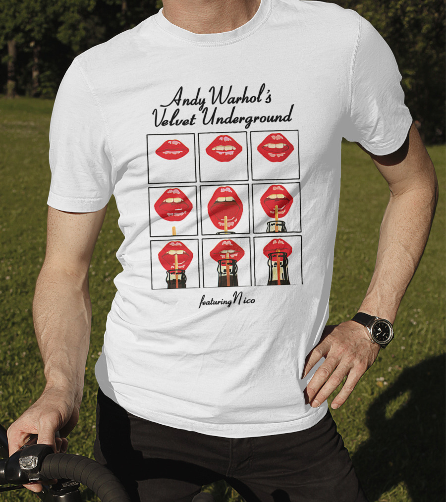 Andy Warhol's Velvet Underground Featuring Nico Lip Art Collage T-Shirt