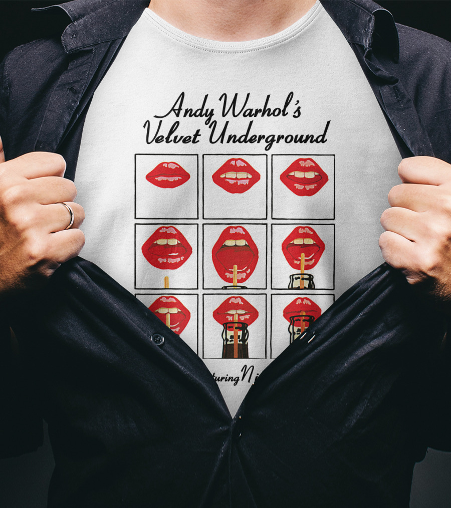 Andy Warhol's Velvet Underground Featuring Nico Lip Art Collage T-Shirt