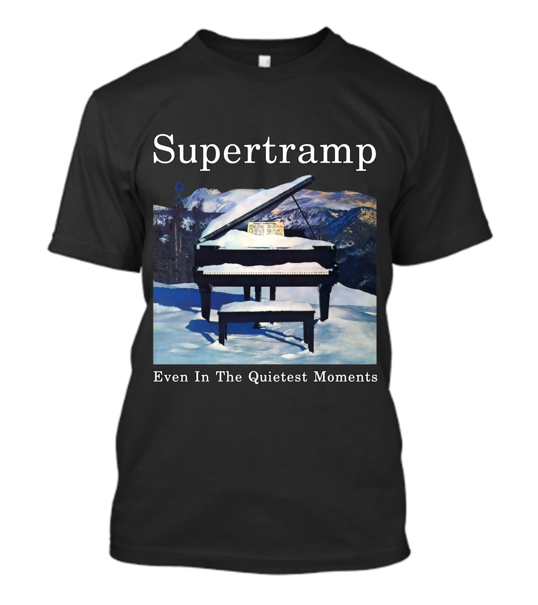 Supertramp Even In The Quietest Moments Piano Mountain Scene T-Shirt