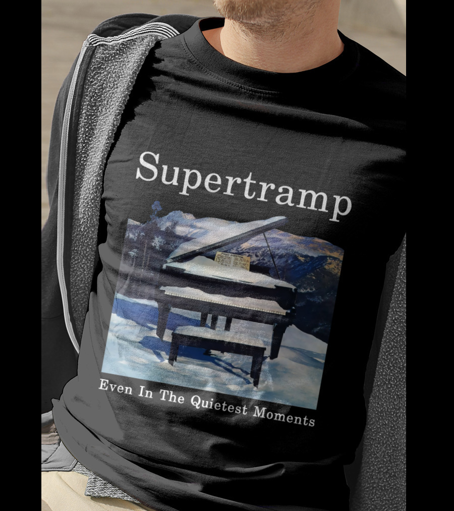 Supertramp Even In The Quietest Moments Piano Mountain Scene T-Shirt