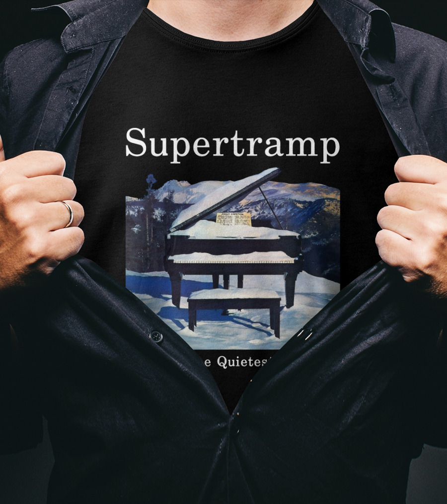 Supertramp Even In The Quietest Moments Piano Mountain Scene T-Shirt