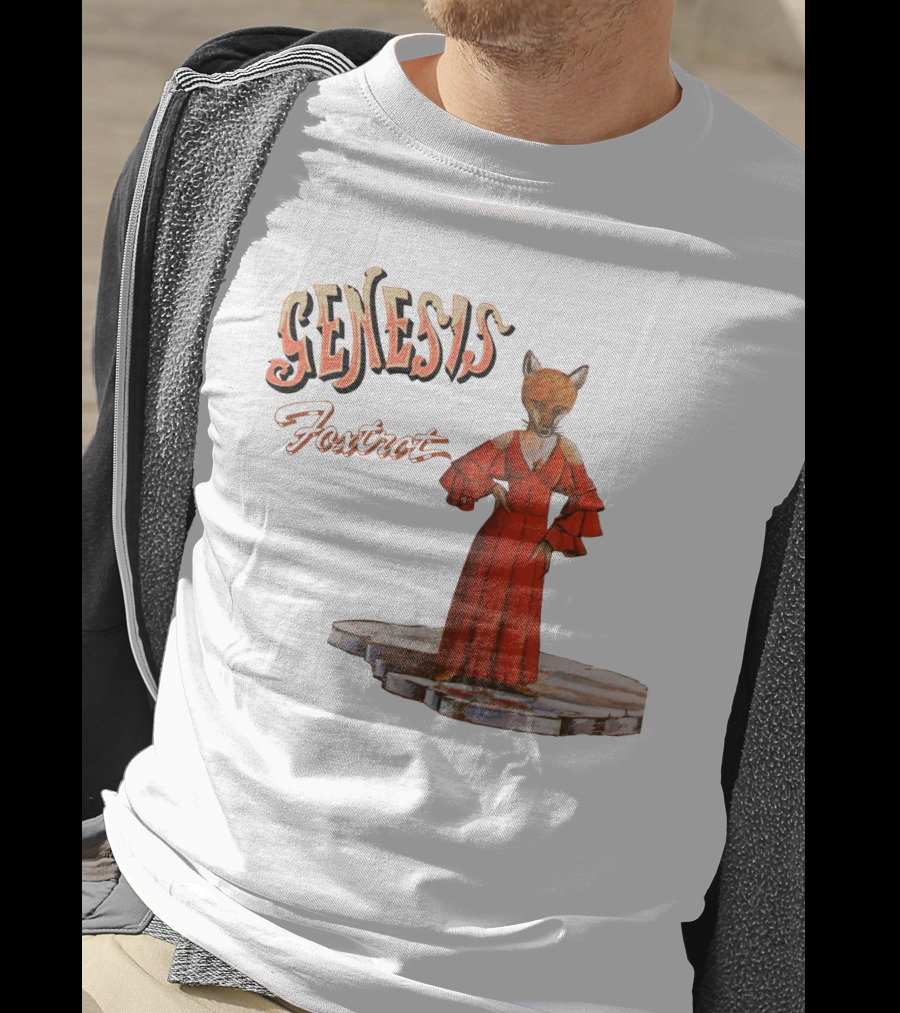 Genesis Foxtrot Fox In Red Dress On Stage T-Shirt