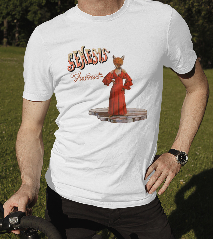 Genesis Foxtrot Fox In Red Dress On Stage T-Shirt