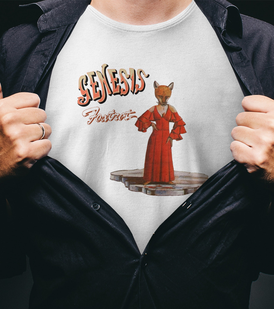 Genesis Foxtrot Fox In Red Dress On Stage T-Shirt