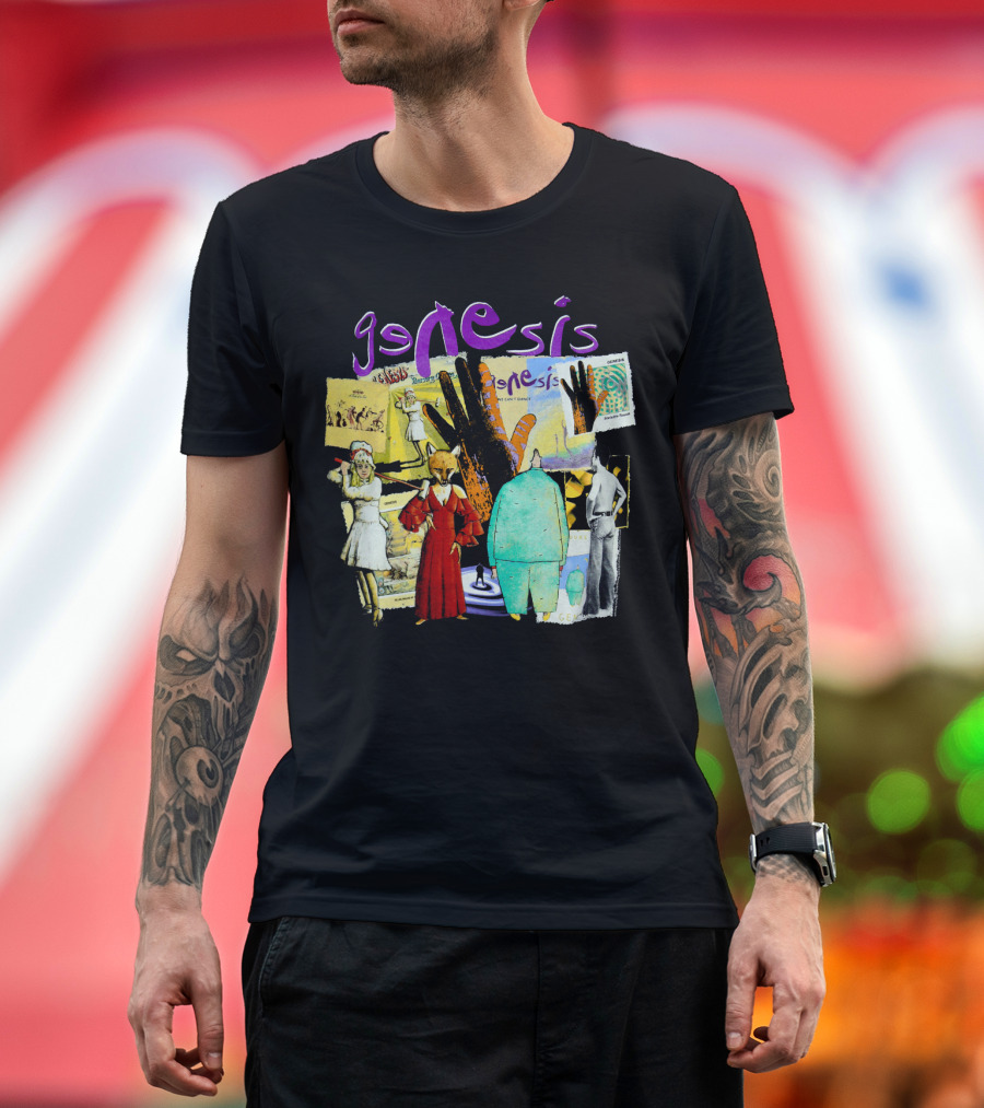 Genesis Collage Retro Album Art Compilation T-Shirt