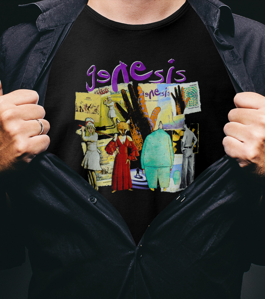 Genesis Collage Retro Album Art Compilation T-Shirt