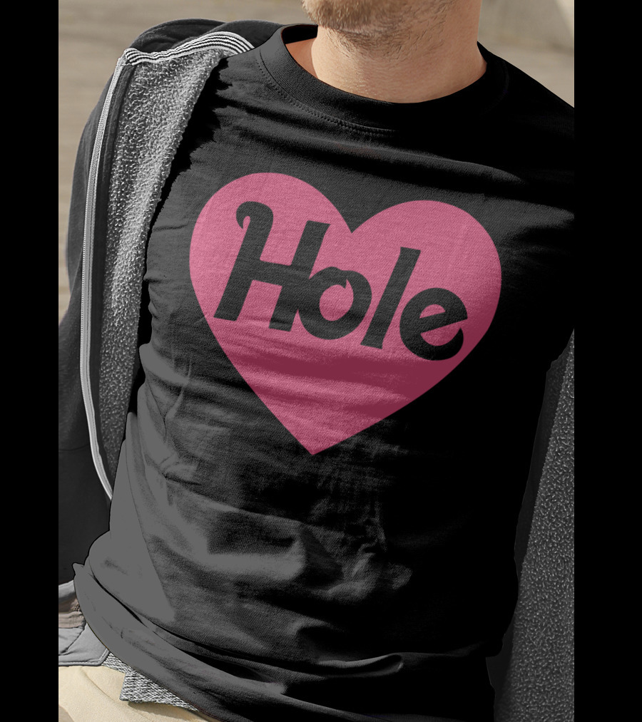 Hole Heart Logo Pink T-Shirt
