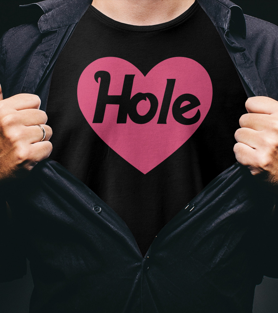 Hole Heart Logo Pink T-Shirt