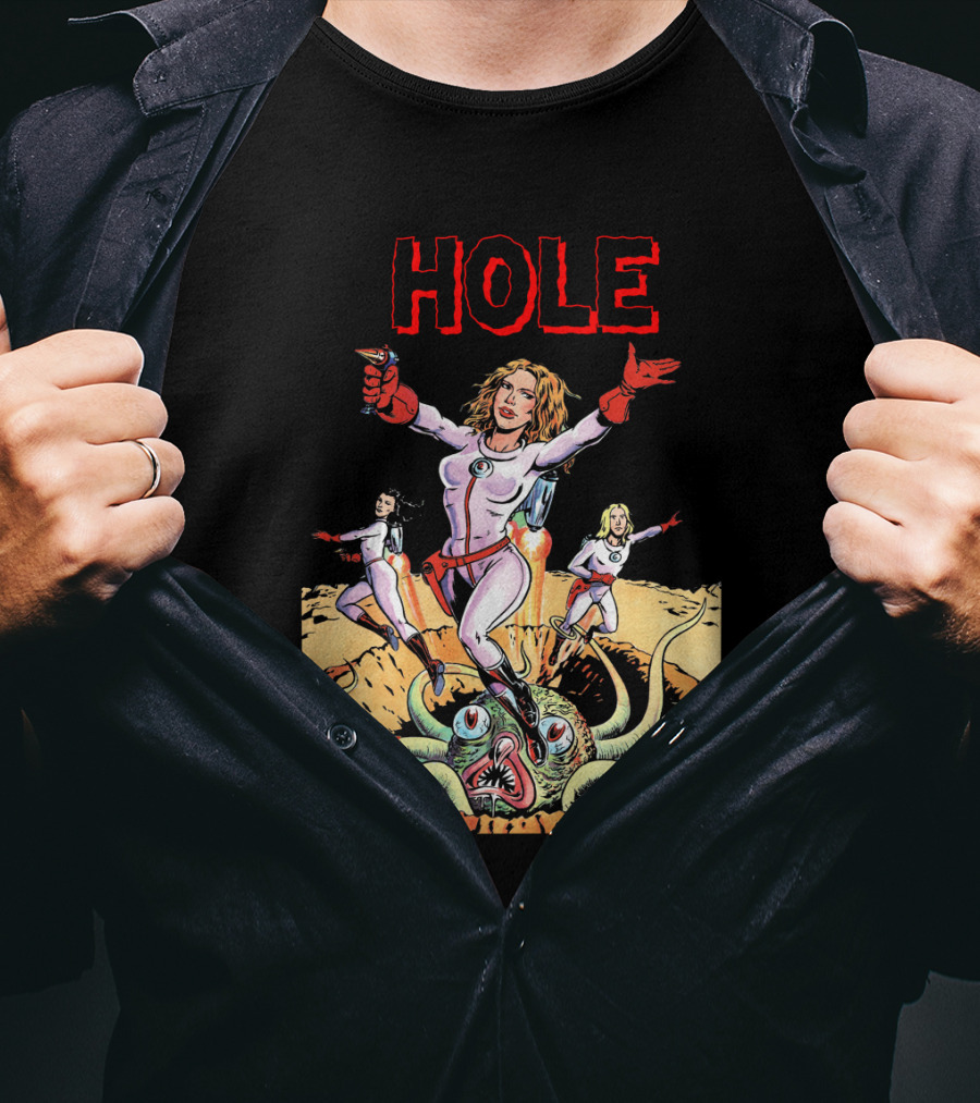 HOLE Courtney Love Vocal Sensation On The Guitar On The Bass T-Shirt