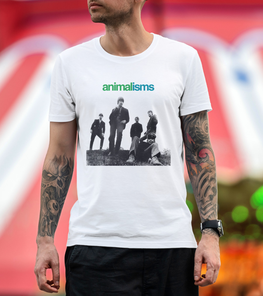 Animalisms Album 1966 Black And White Band Members T-Shirt