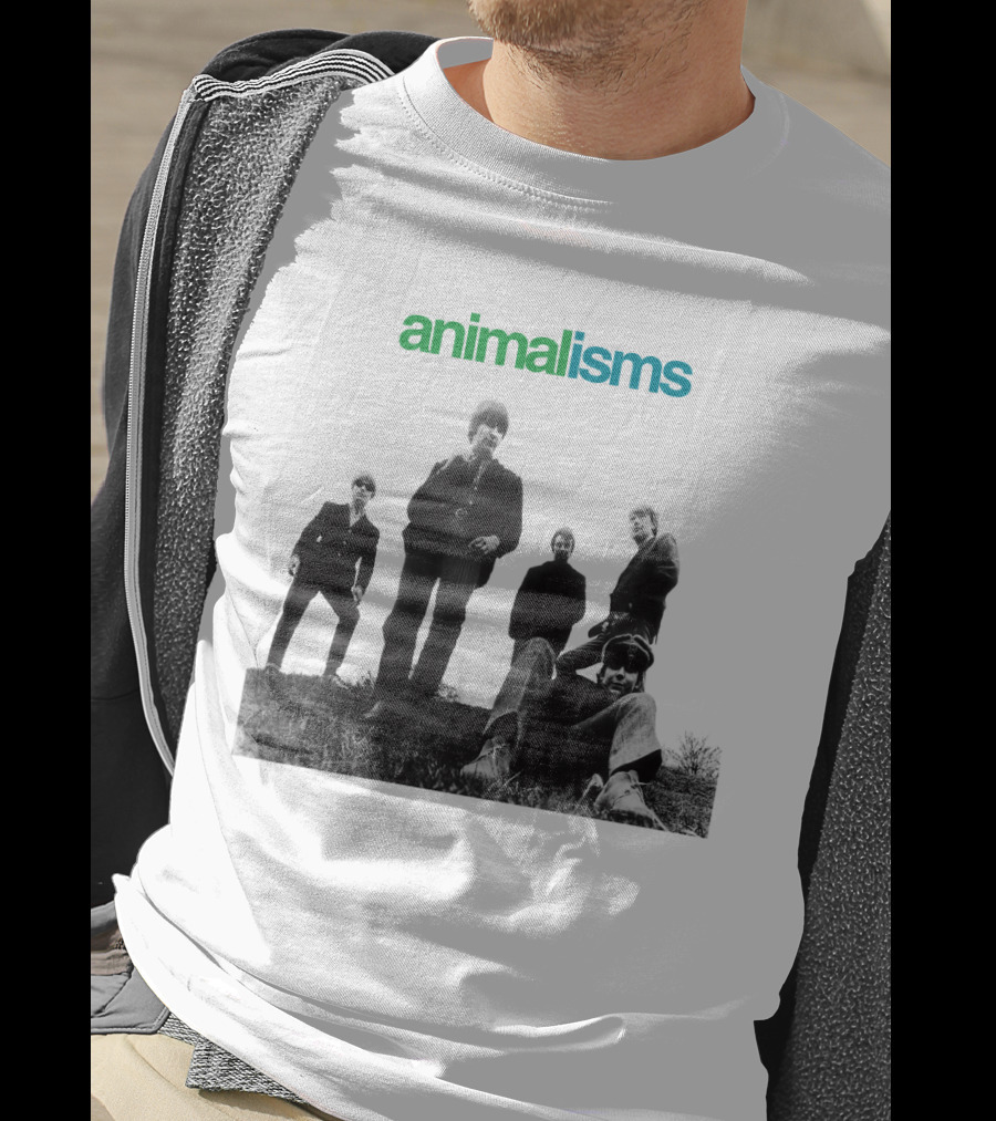 Animalisms Album 1966 Black And White Band Members T-Shirt