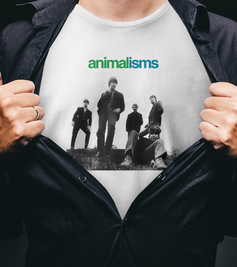 Animalisms Album 1966 Black And White Band Members T-Shirt
