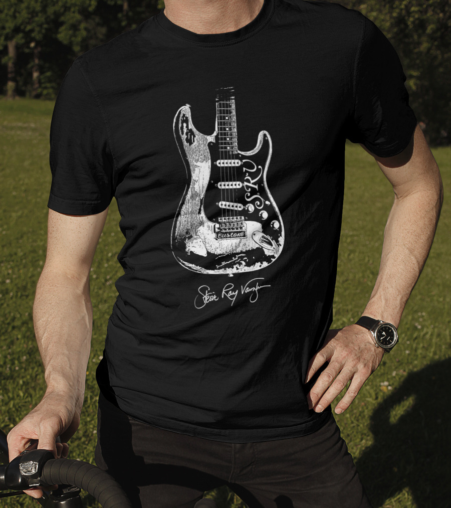 Stevie Ray Vaughan Srv Electric Guitar Custom Sketch T-Shirt