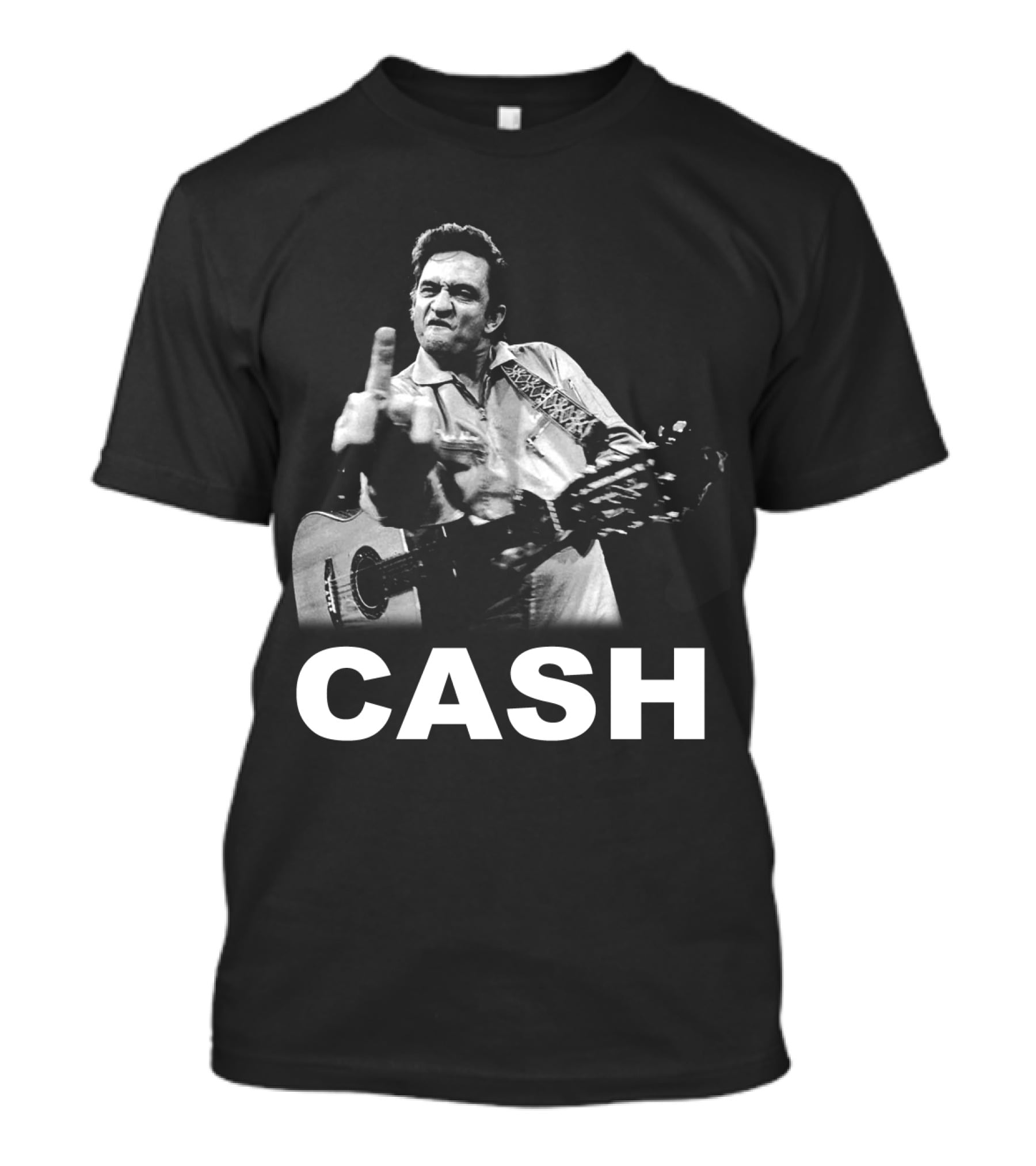 Cash Middle Finger Guitar Iconic Pose T-Shirt