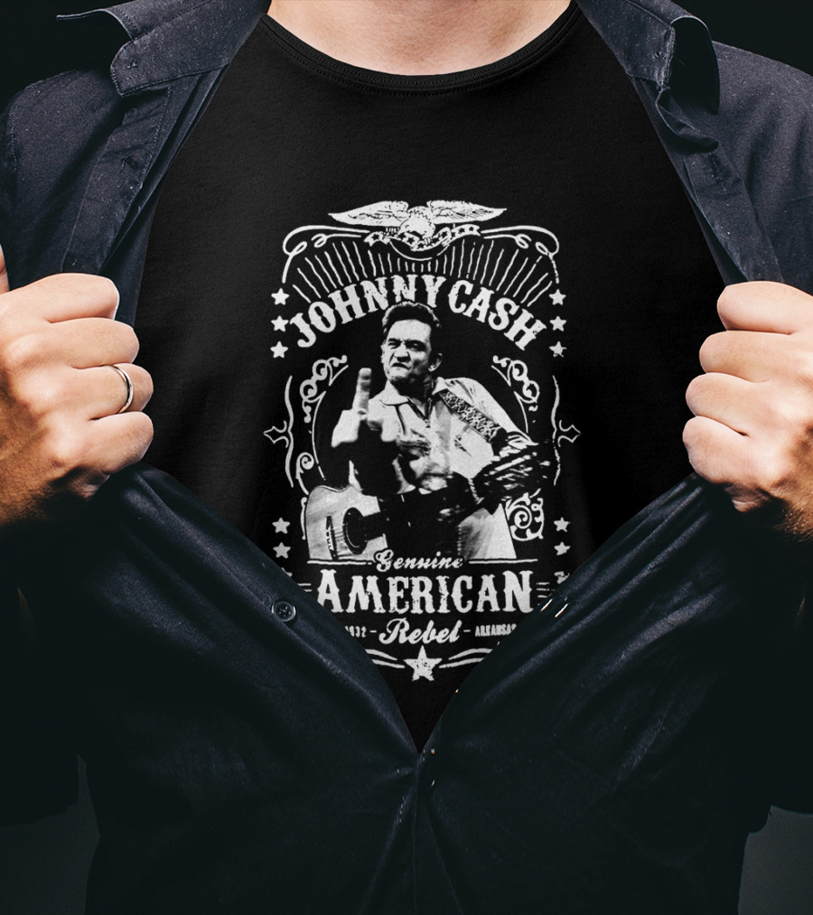 Johnny Cash Genuine American Rebel Est. 1932 Arkansas T-Shirt