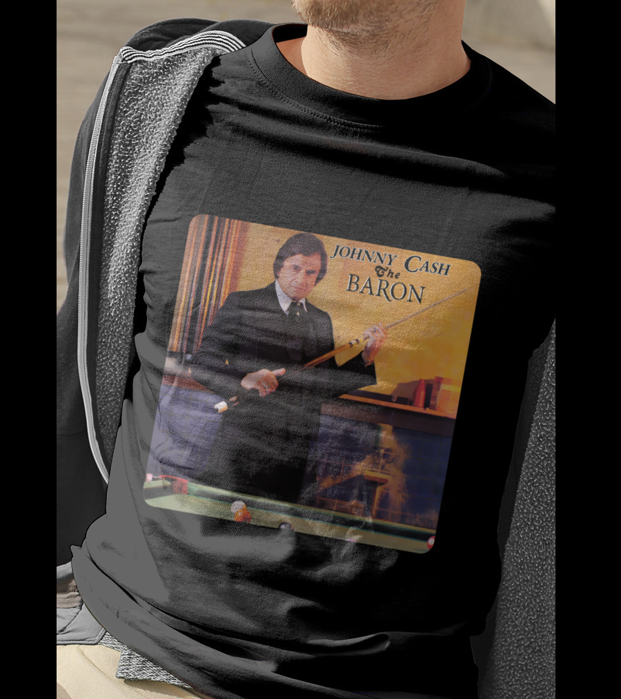 Johnny Cash The Baron Billiards Album Cover T-Shirt