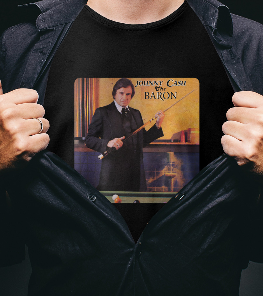 Johnny Cash The Baron Billiards Album Cover T-Shirt