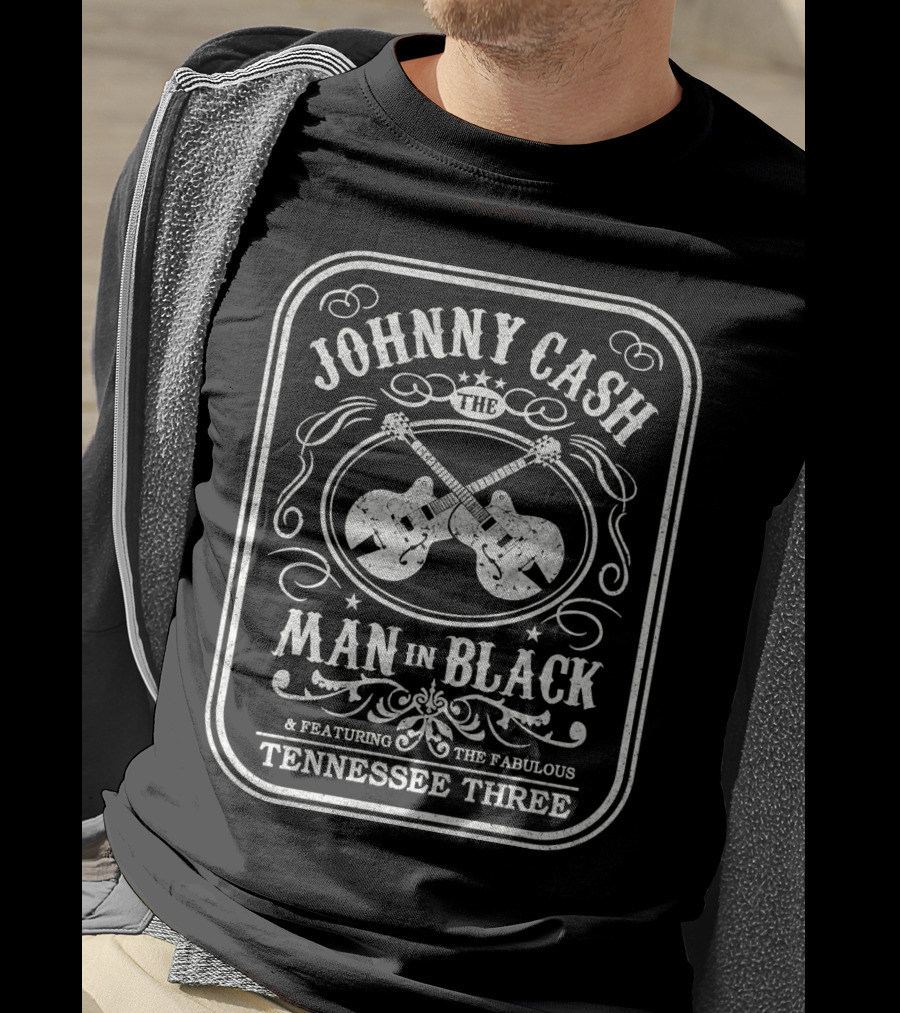 Johnny Cash The Man In Black Featuring The Fabulous Tennessee Three T-Shirt