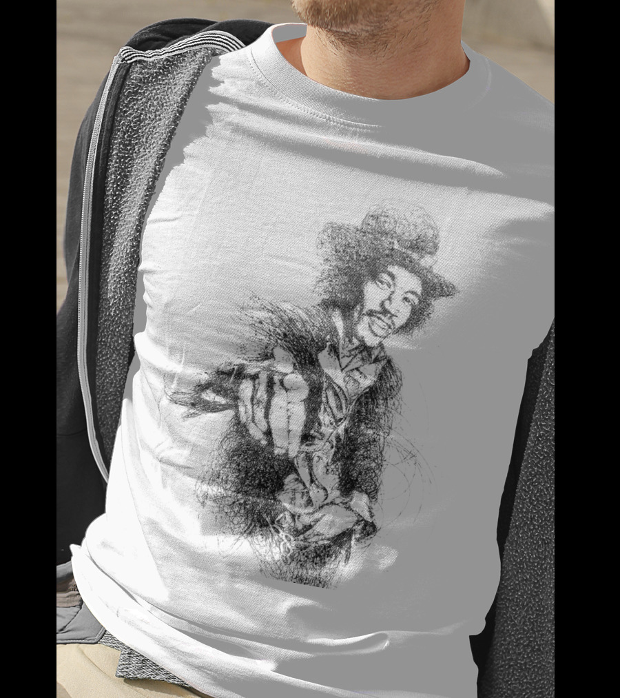 Vintage Rock Legend Sketch T-Shirt