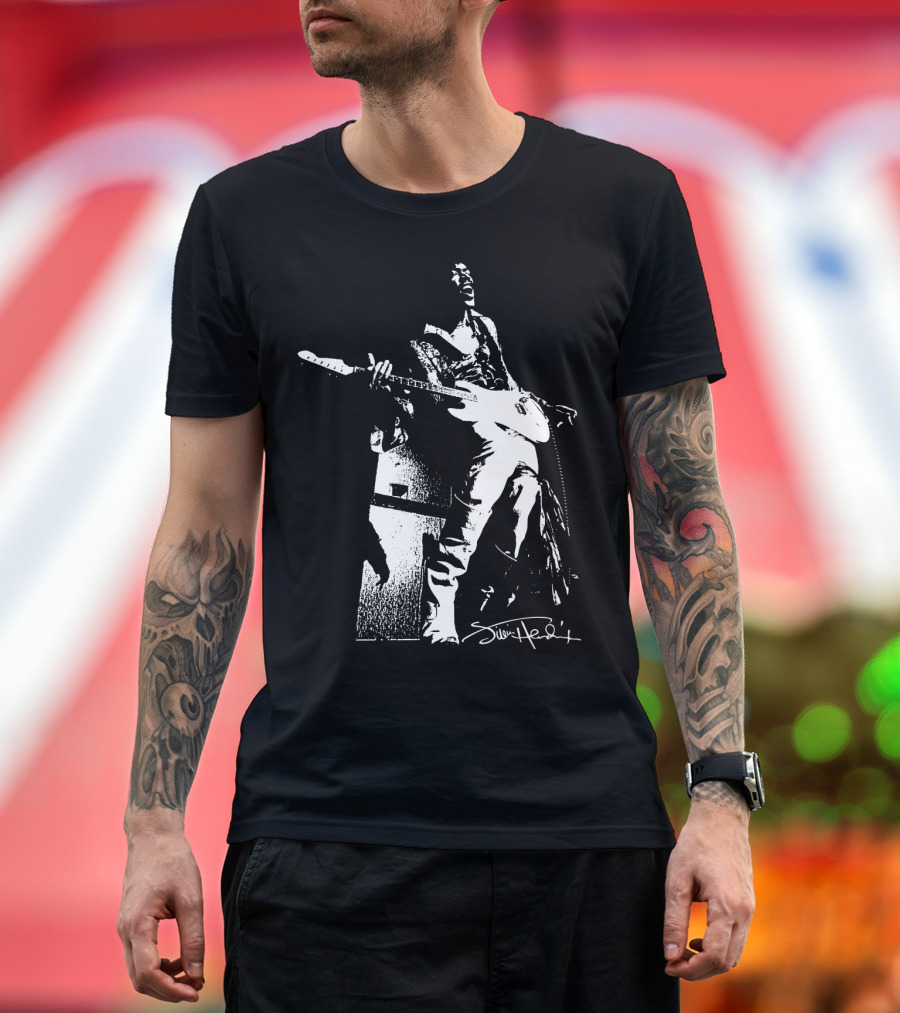 Jimi Hendrix Signature Electric Guitar Performance T-Shirt