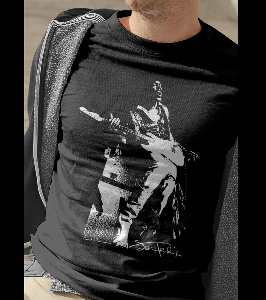 Jimi Hendrix Signature Electric Guitar Performance T-Shirt