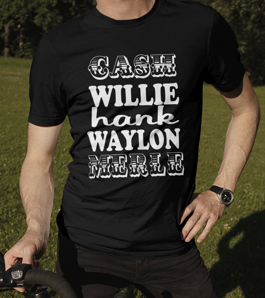 Johnny Cash Willie Nelson Hank Williams Waylon Jennings Merle Haggard T-Shirt