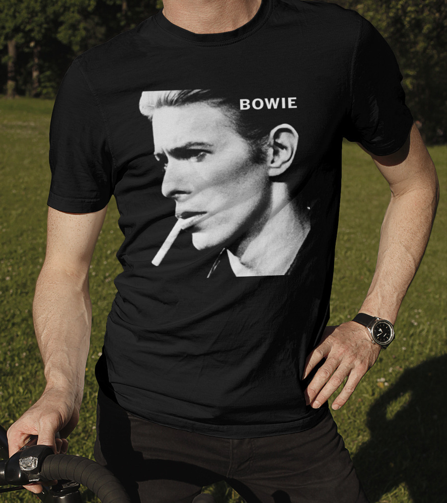 Bowie Smoking Black And White T-Shirt