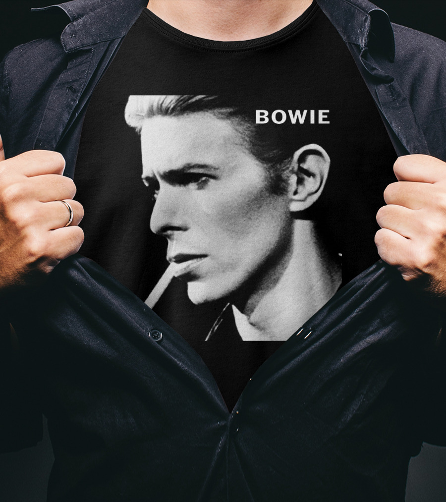 Bowie Smoking Black And White T-Shirt
