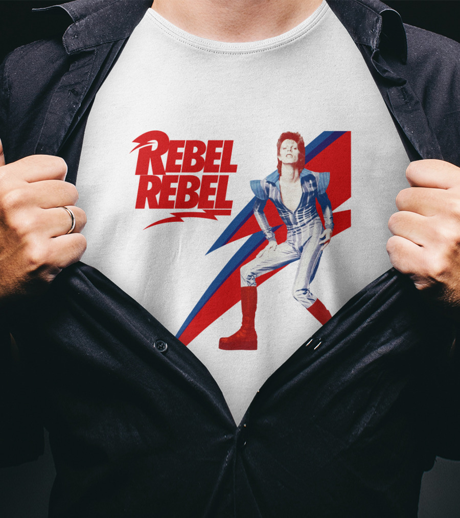 Rebel Rebel Iconic Lightning Bold Style T-Shirt