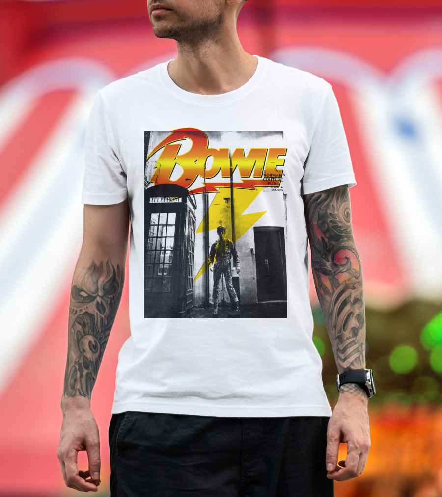 Bowie Norman Couture Furs Telephone Box Lightning Bolt T-Shirt