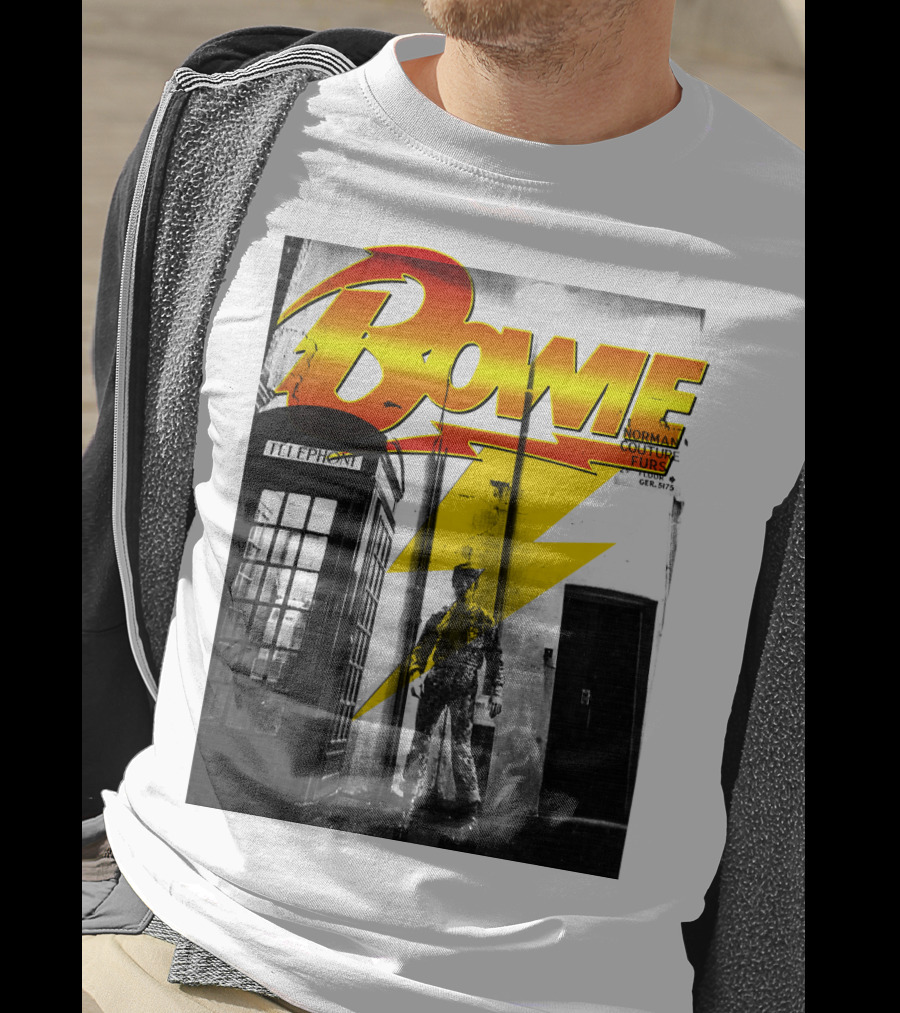 Bowie Norman Couture Furs Telephone Box Lightning Bolt T-Shirt