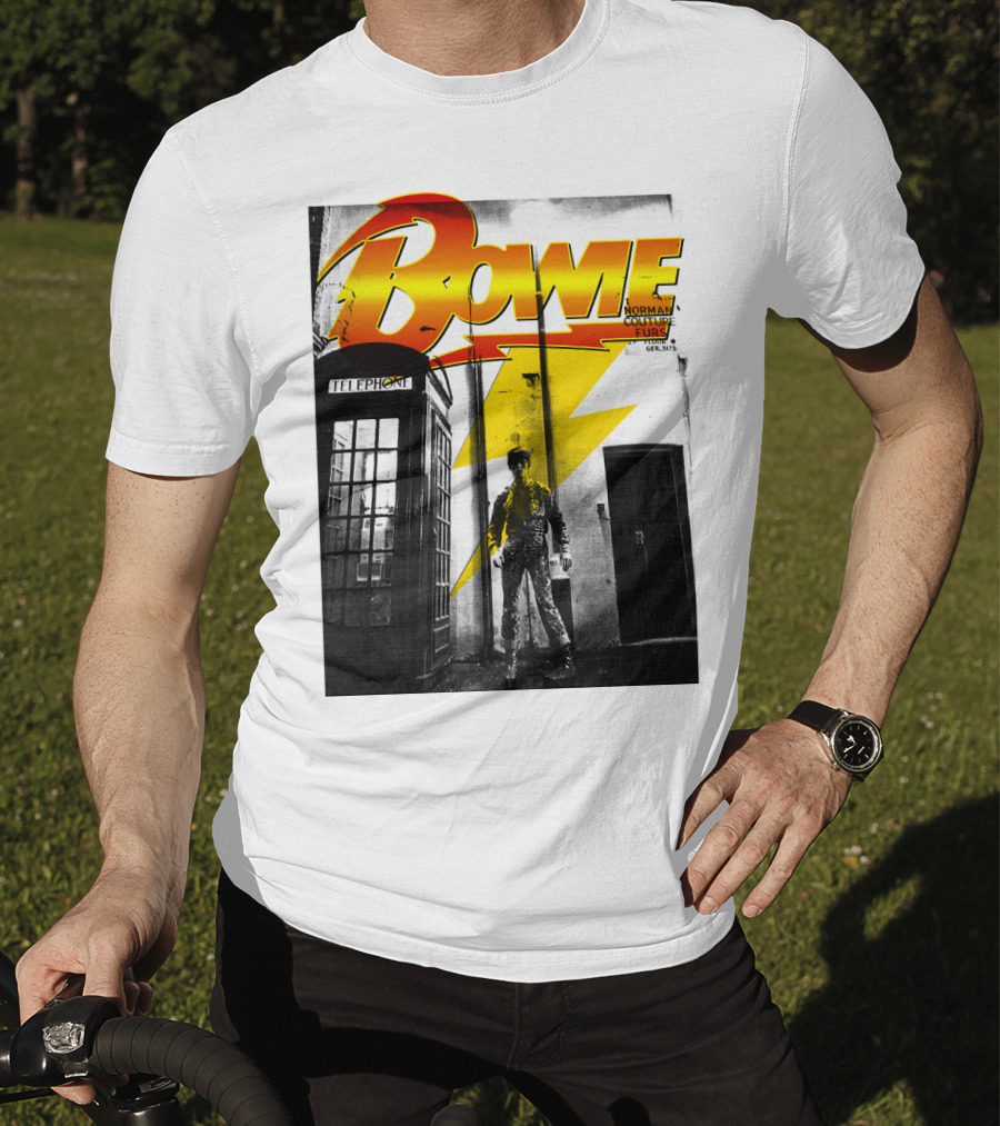Bowie Norman Couture Furs Telephone Box Lightning Bolt T-Shirt