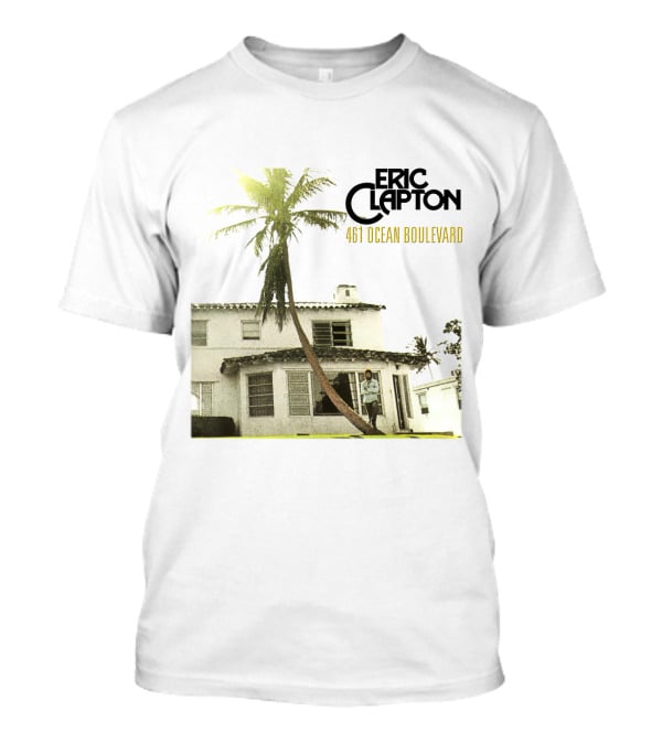 Eric Clapton 461 Ocean Boulevard Album Cover Palm Tree House T-Shirt