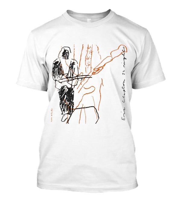 Eric Clapton 24 Nights Line Sketch T-Shirt