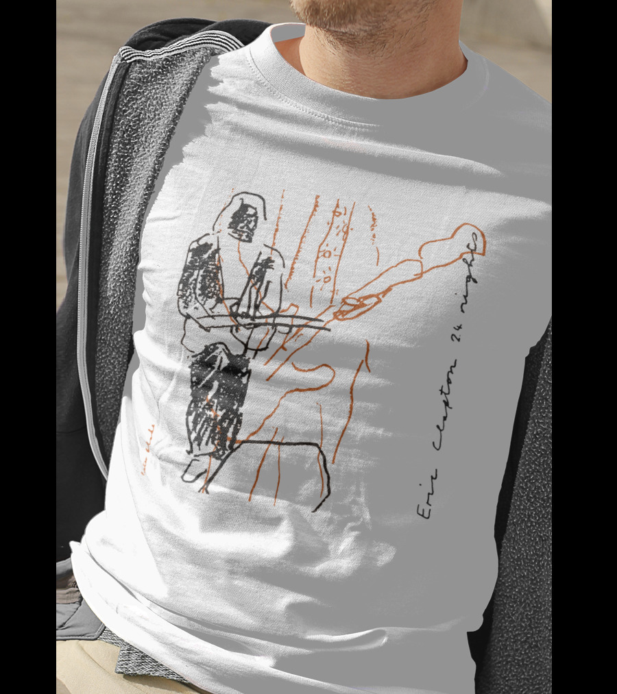 Eric Clapton 24 Nights Line Sketch T-Shirt