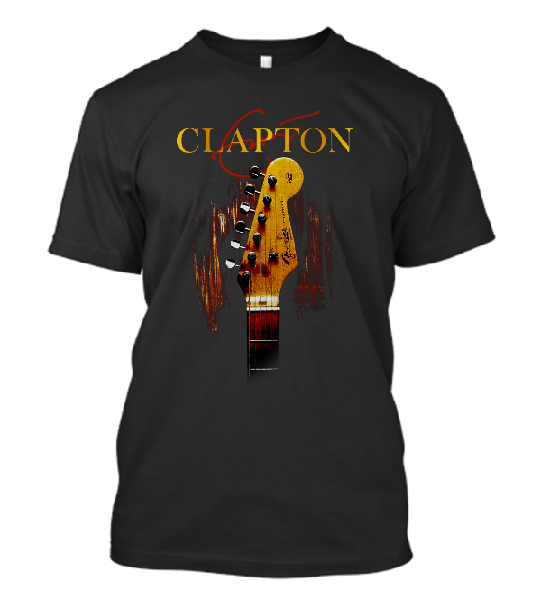 Clapton Guitar Headstock Art T-Shirt