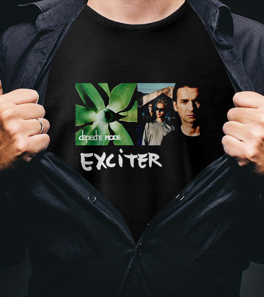 Depeche Mode Exciter Album Cover Plant And Band Members T-Shirt