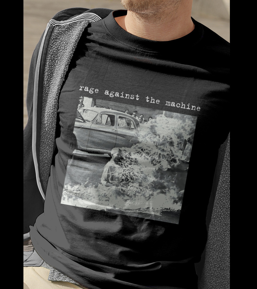 Rage Against The Machine Self-Immolation Protest Scene T-Shirt