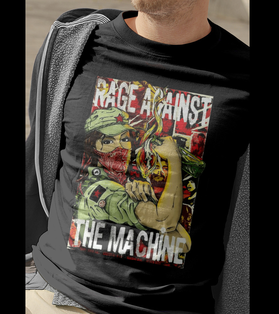 Rage Against The Machine Revolutionary Poster Style Artwork T-Shirt