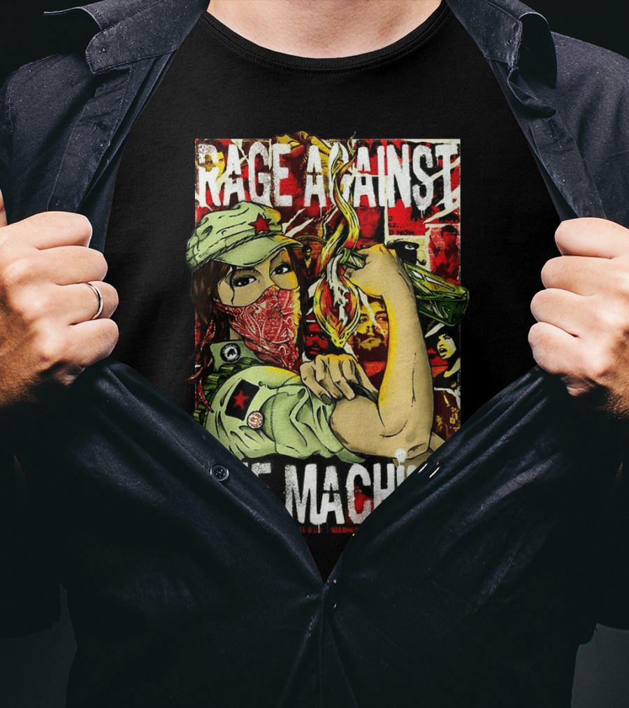 Rage Against The Machine Revolutionary Poster Style Artwork T-Shirt