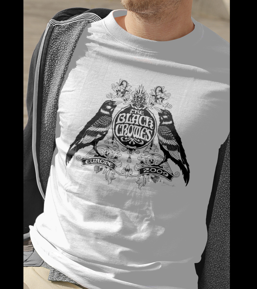 The Black Crowes Europe 2009 Tour Crest T-Shirt