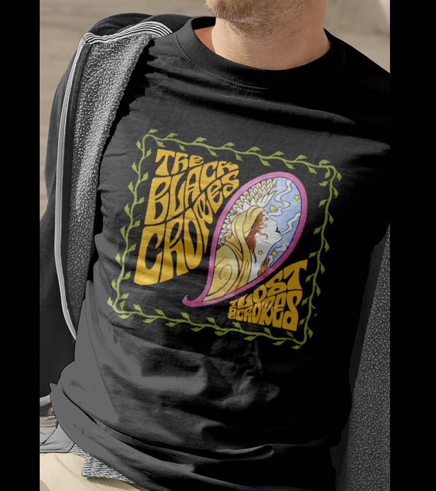 The Black Crowes Lost Crowes Psychedelic Angel Art T-Shirt