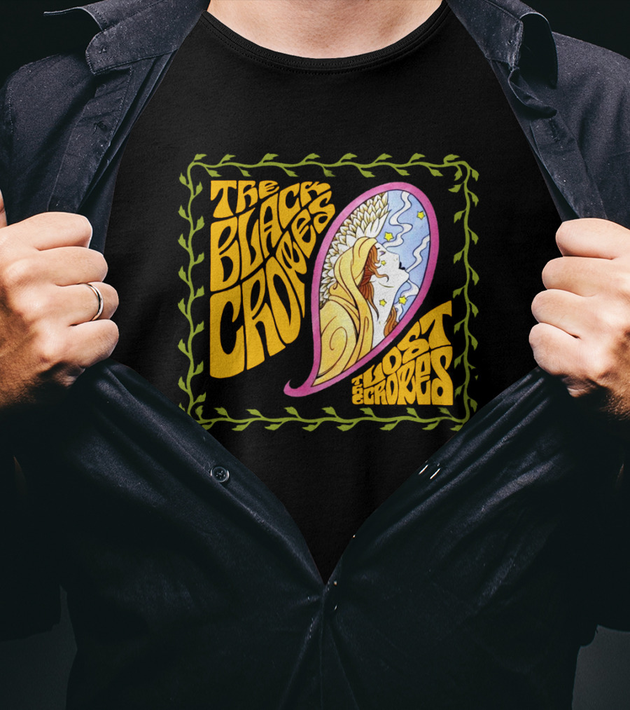The Black Crowes Lost Crowes Psychedelic Angel Art T-Shirt