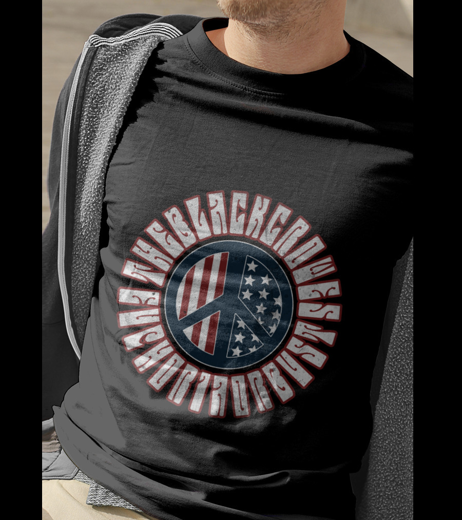The Black Crowes Retro American Peace Flag Vintage Style T-Shirt