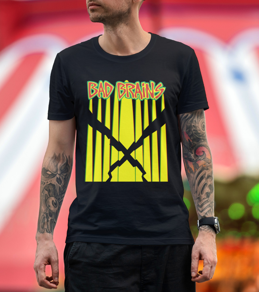 Bad Brains Yellow Stripes With Red And Green T-Shirt