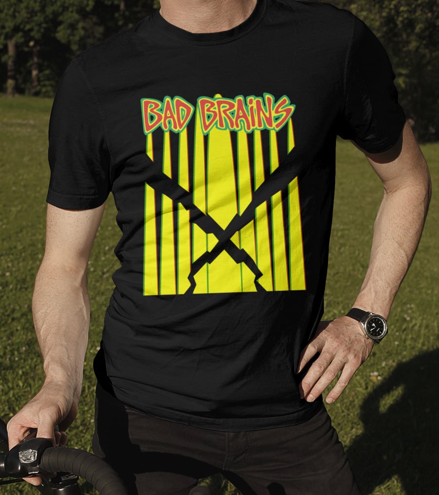 Bad Brains Yellow Stripes With Red And Green T-Shirt