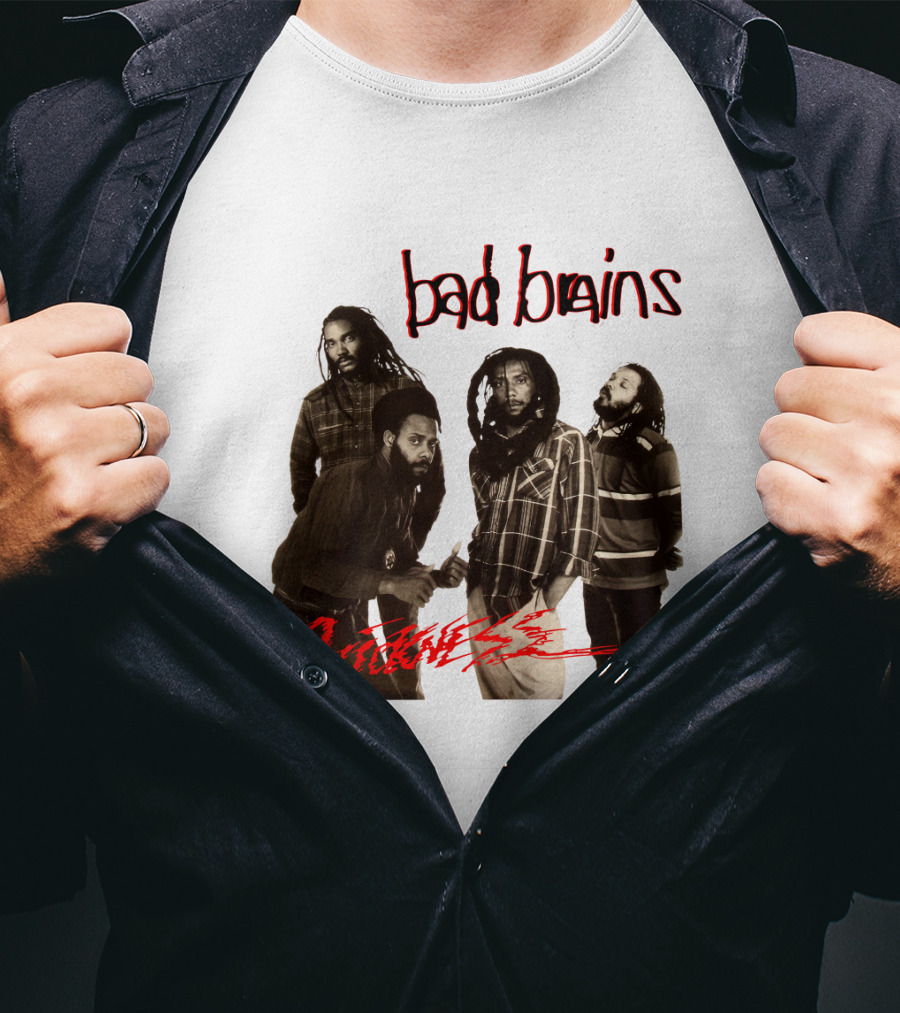 Bad Brains Attitude Vintage Band Photo T-Shirt