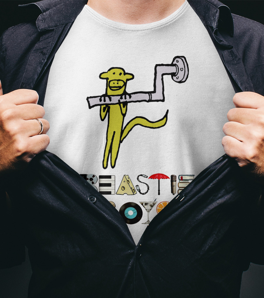 Beastie Boys Monkey And Pipe With Iconic Letters T-Shirt