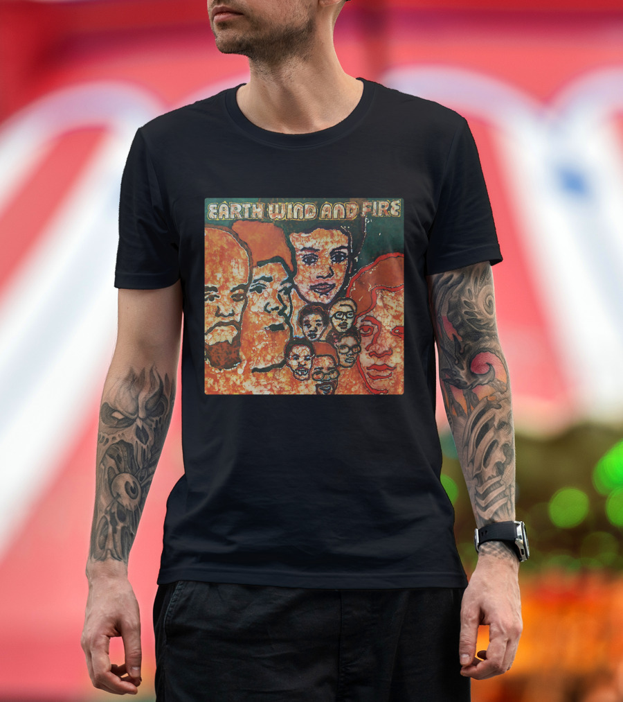 Earth Wind And Fire Album Cover Art Faces T-Shirt
